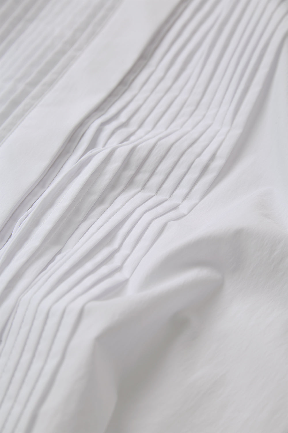 Atelier Taktil AT-Bella Pintuck Shirt Shirts & Blouses 011 Optical white