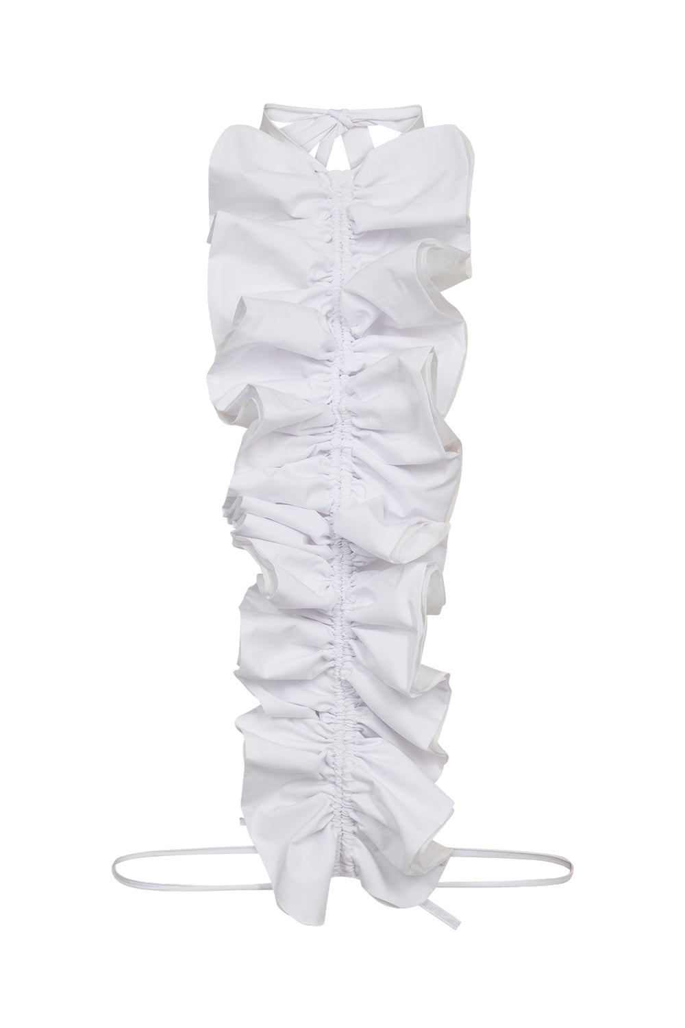 Atelier Taktil AT-Bella Ruffle Tie Accessories 011 Optical white