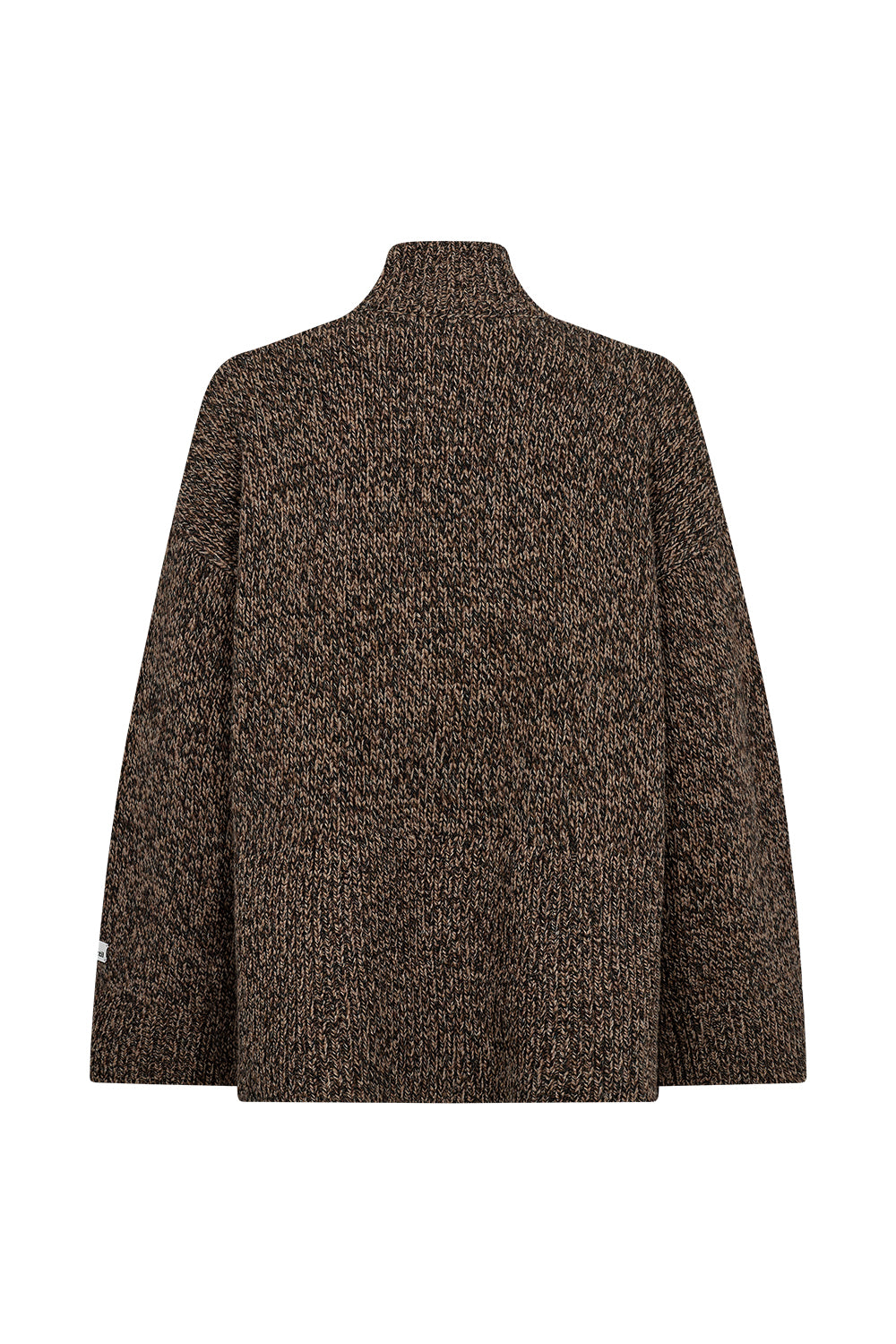 Atelier Taktil AT-Danielle Slit Cardigan Knitwear 06 Brown Melange