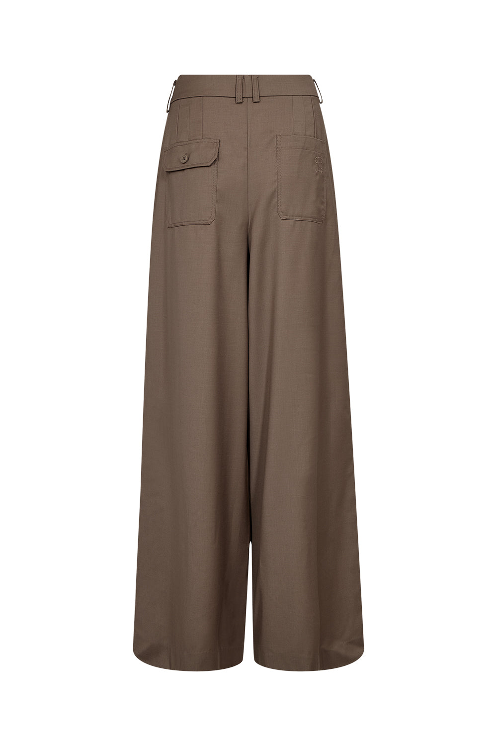 Atelier Taktil AT-Esme Excl. Tailor Pant Jeans & Pants 708 Dark Lead Brown