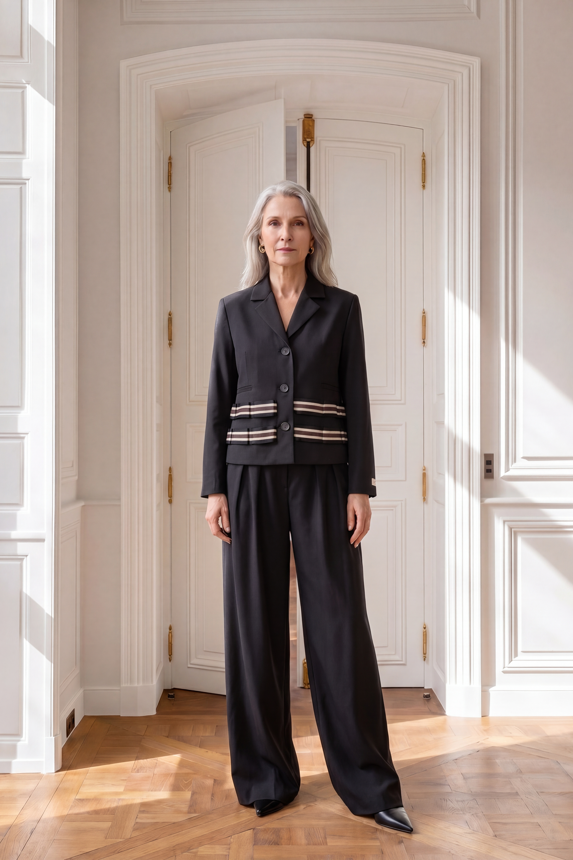 Atelier Taktil AT-Grace Tailor Pant Jeans & Pants 9 Black