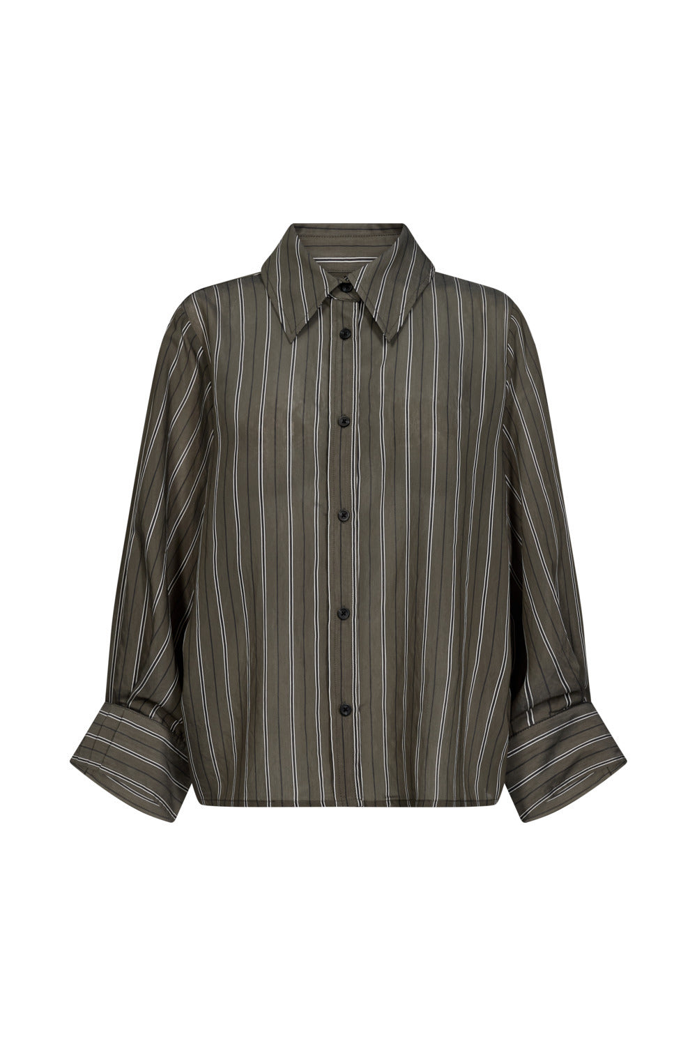Atelier Taktil AT-Gwen Tori Shirt Stunning Stripe Shirts & Blouses 630 Hunter Green