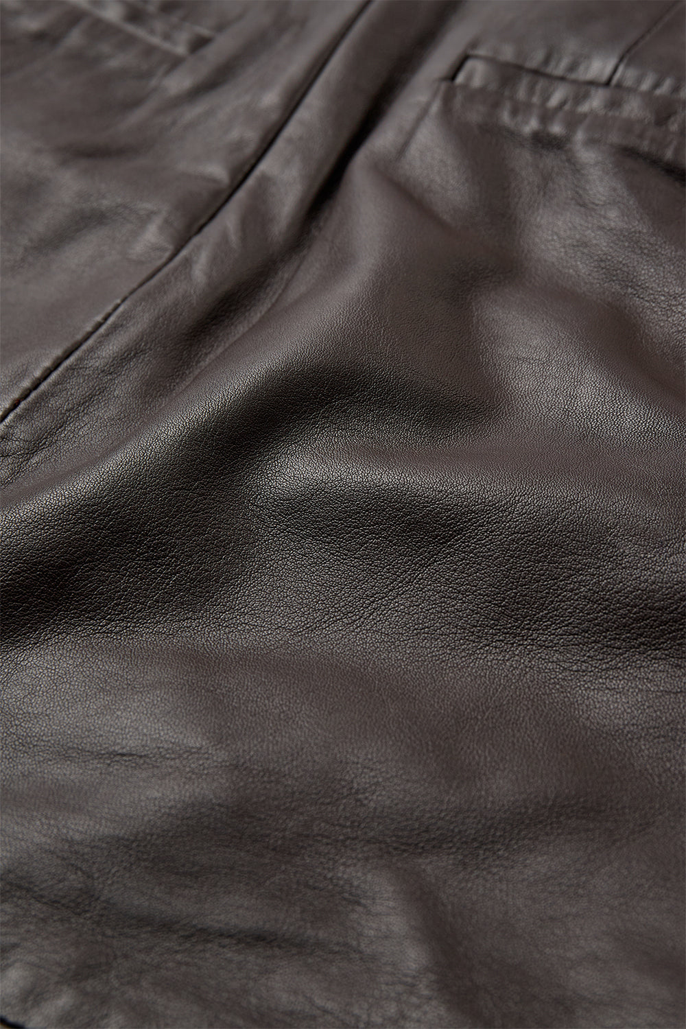 Atelier Taktil AT-Lily Leather Pencil Skirt Leather 728 Espresso Brown