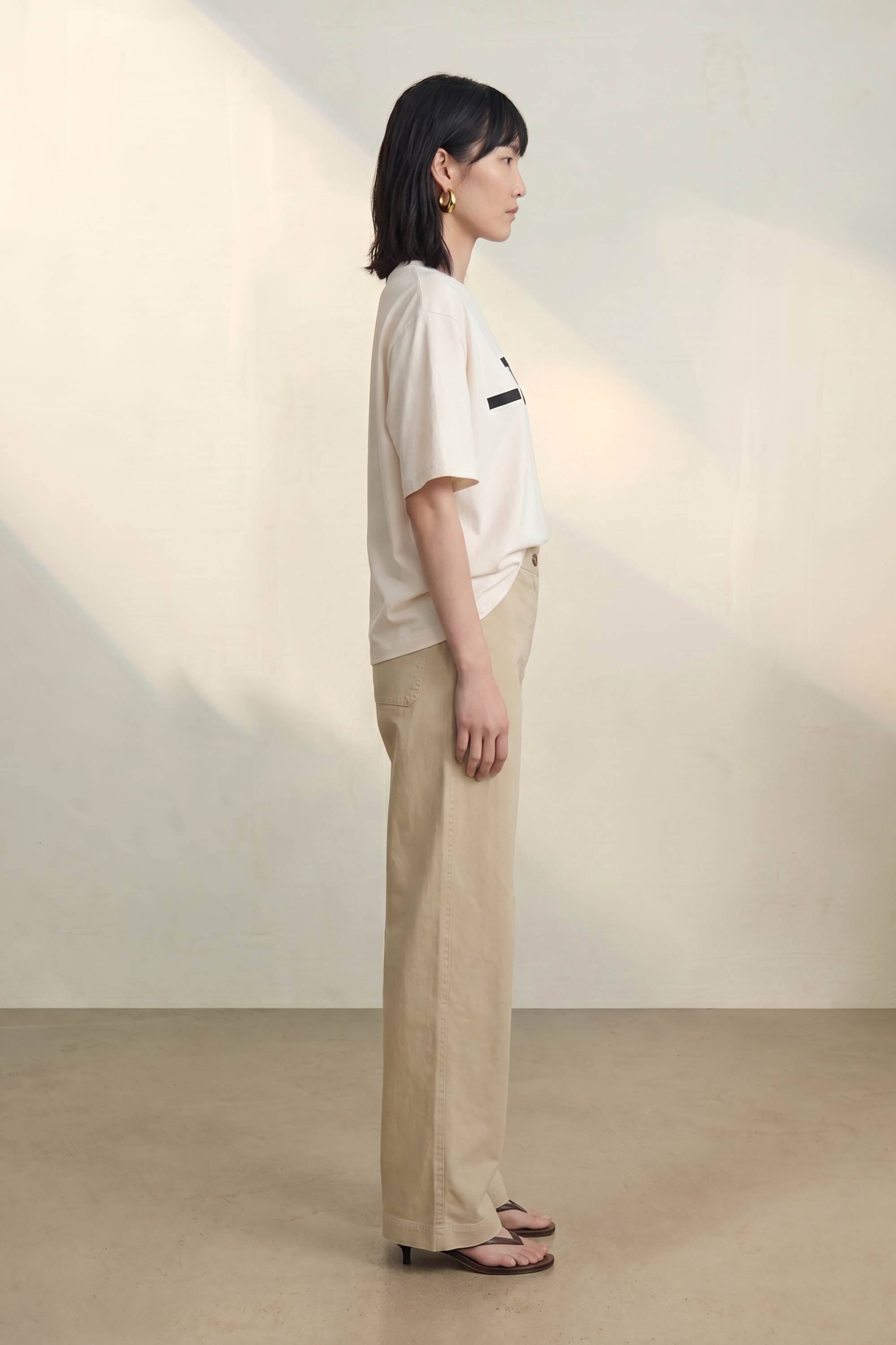 Atelier Taktil AT-Paris Logo Tee Tops & T-shirts 027 Pearl White