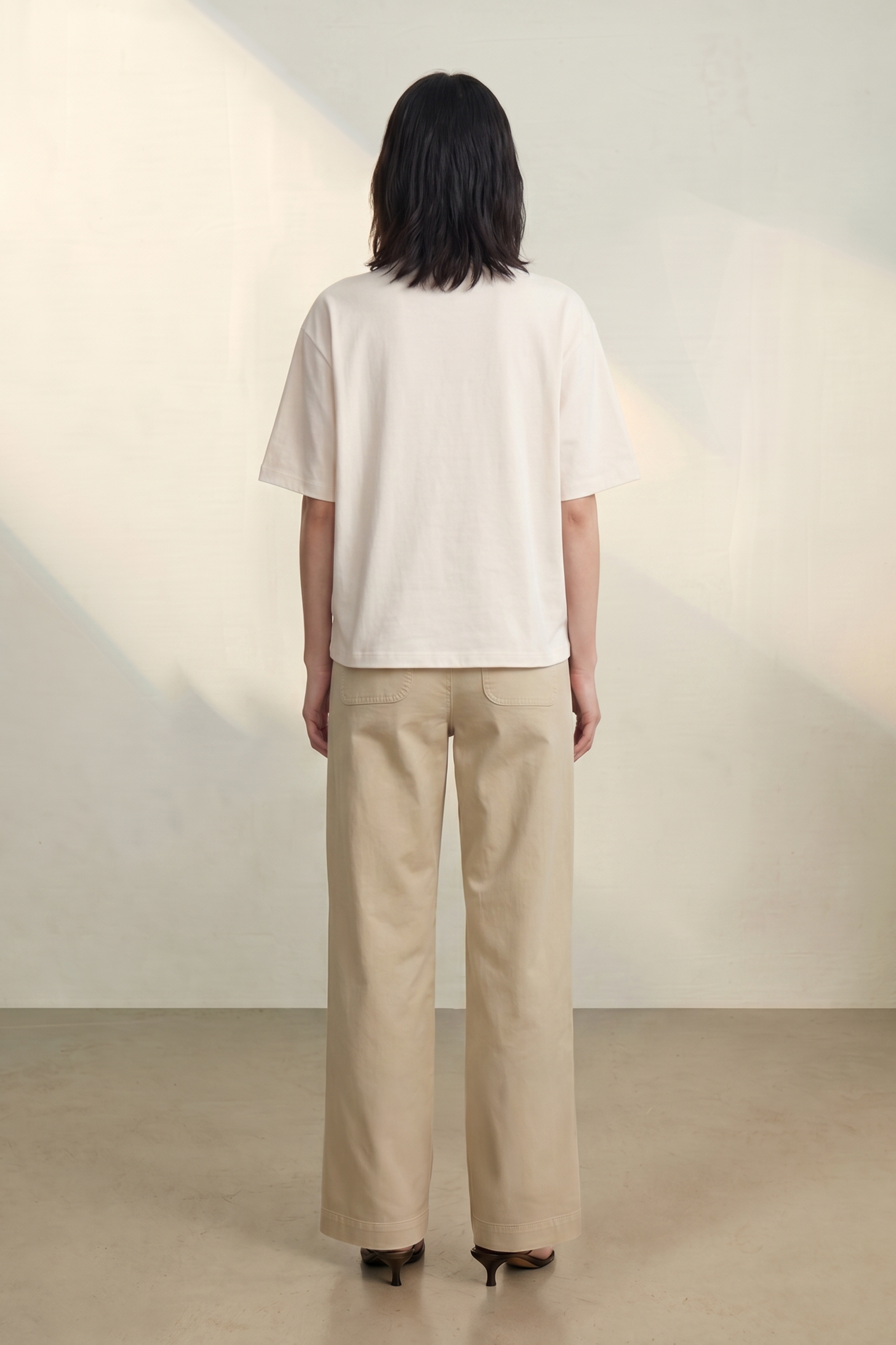 Atelier Taktil AT-Paris Logo Tee Tops & T-shirts 027 Pearl White
