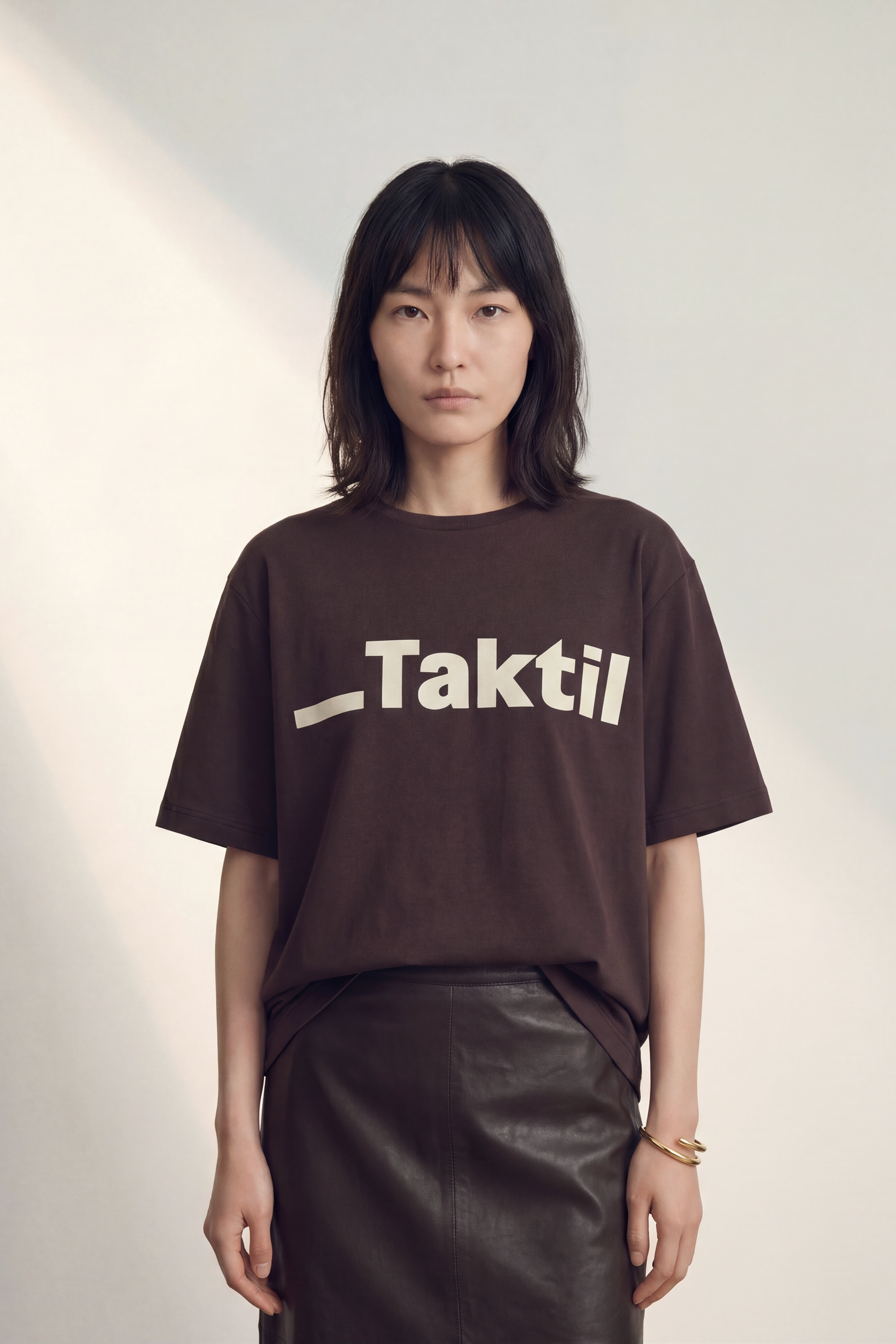 Atelier Taktil AT-Paris Logo Tee Tops & T-shirts 728 Espresso Brown