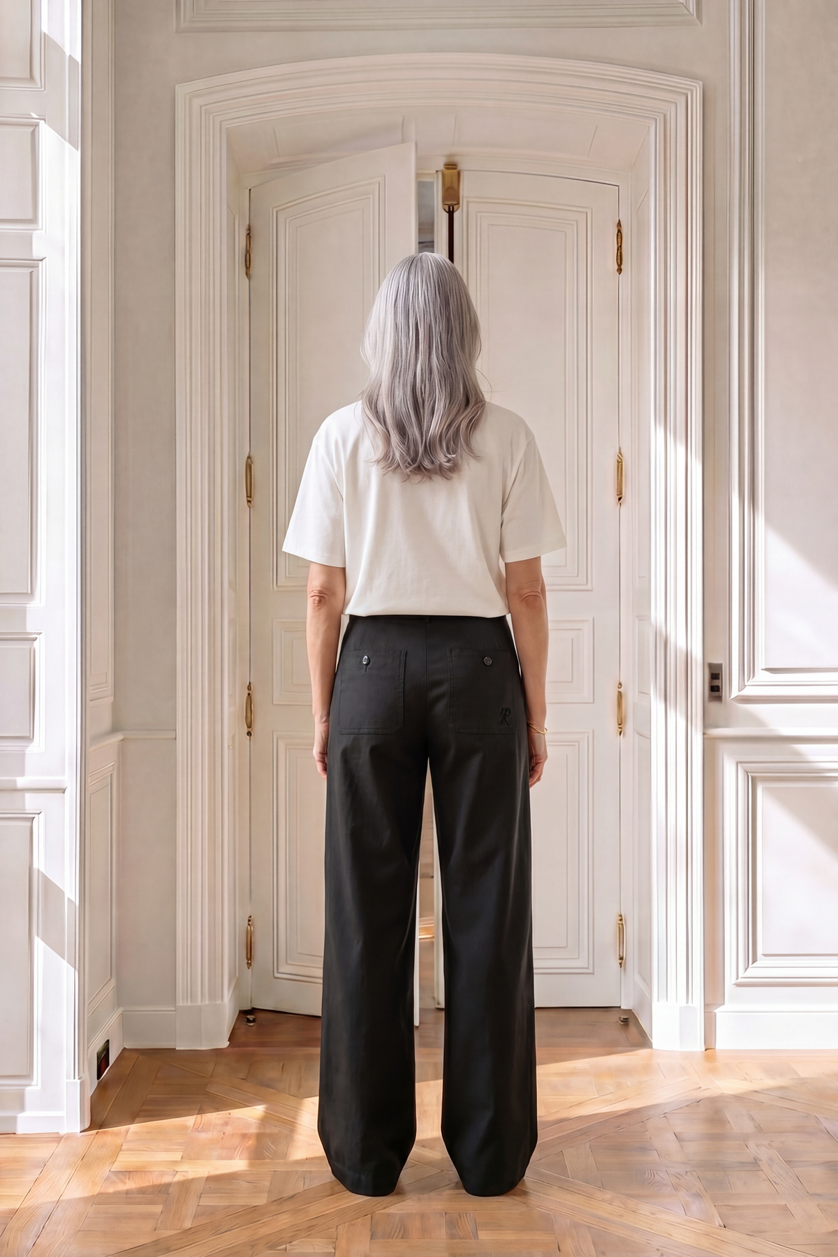 Atelier Taktil AT-Paris Monogram Tee Tops & T-shirts 011 Optical white