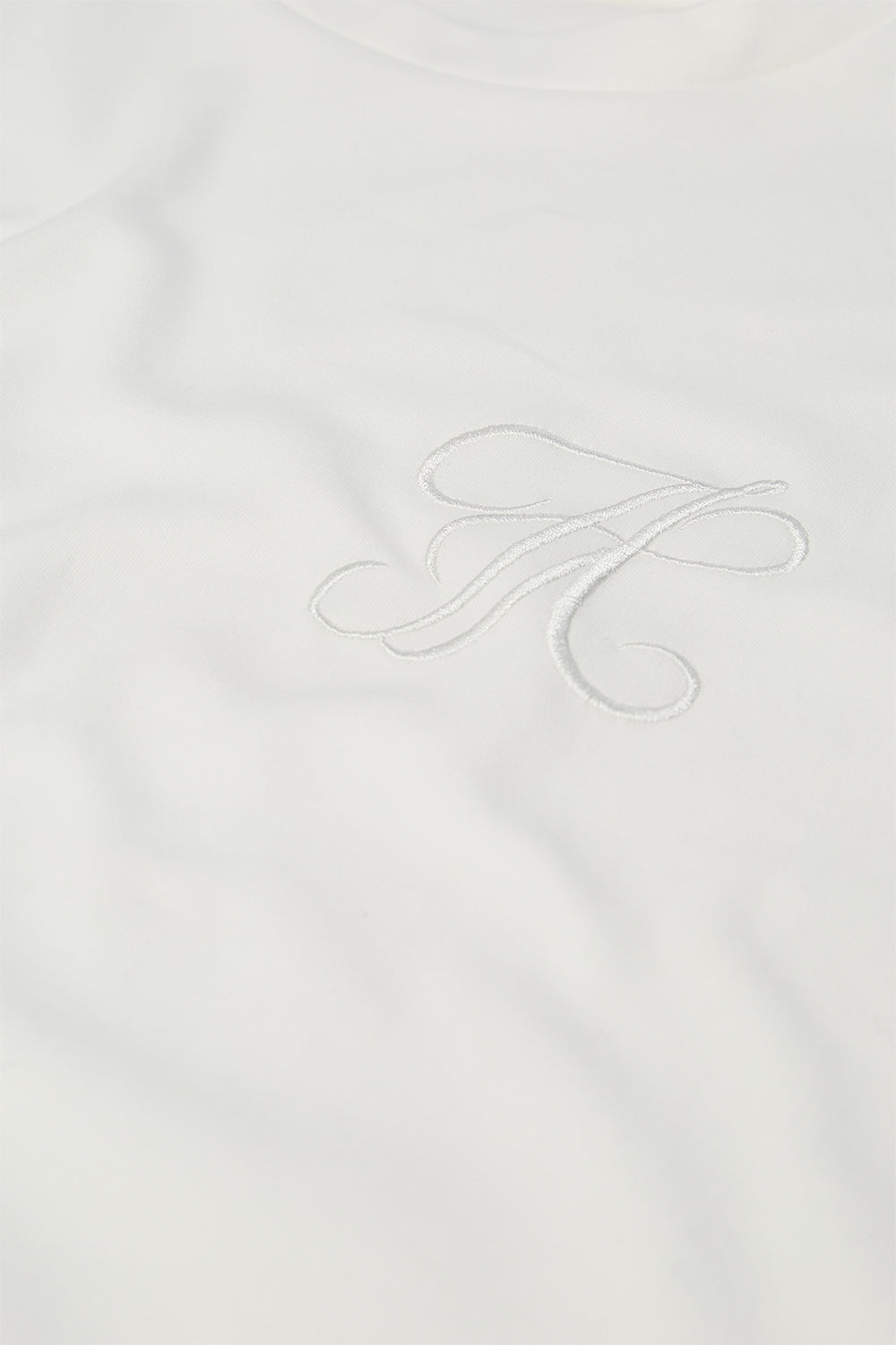 Atelier Taktil AT-Paris Monogram Tee Tops & T-shirts 011 Optical white