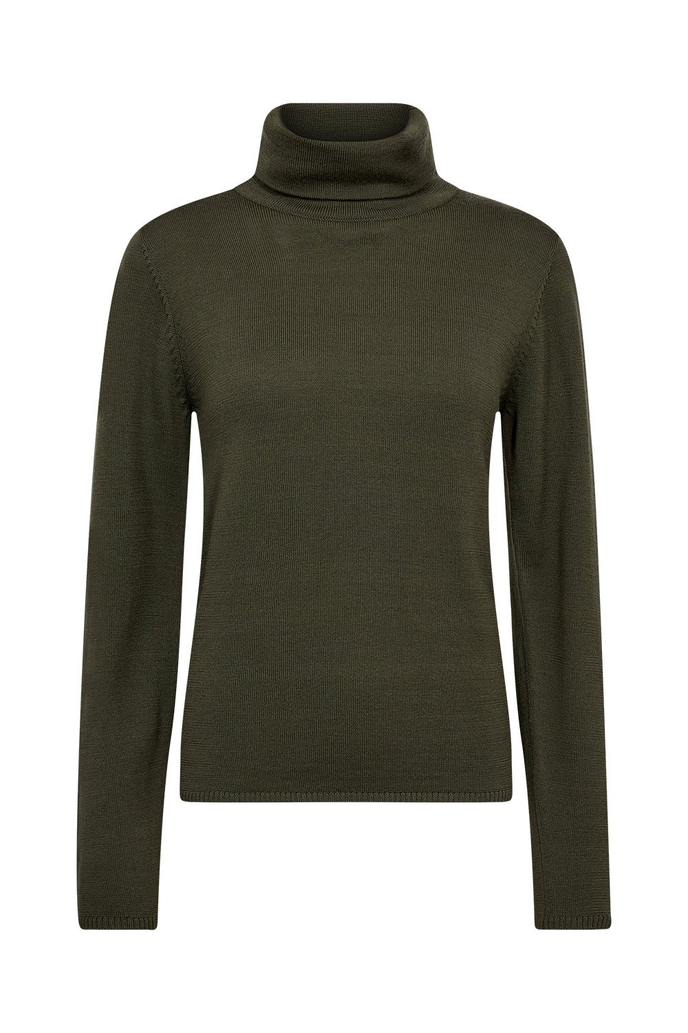 Atelier Taktil AT-Ruby Rollneck Pin Knit Knitwear 630 Hunter Green