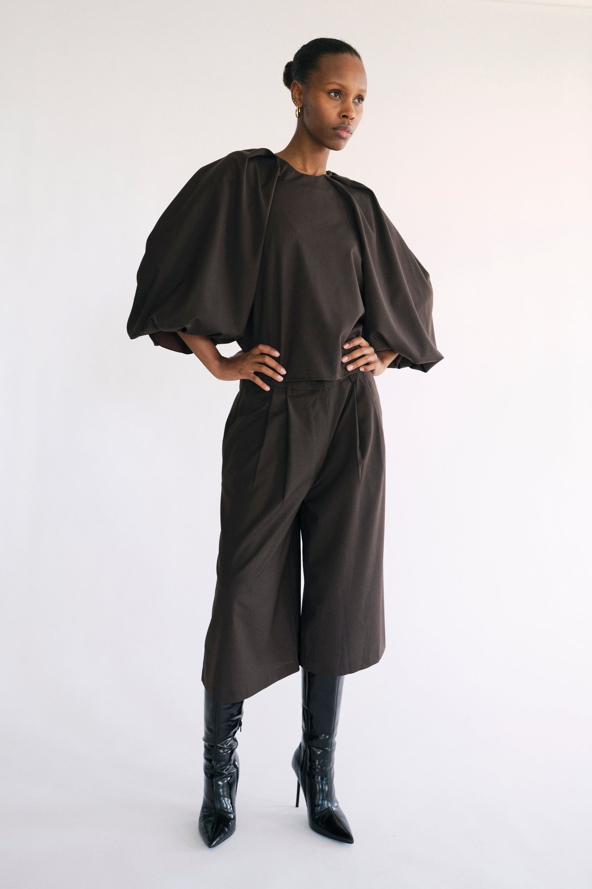 Atelier Taktil AT-Sinclair Culotte Pant Jeans & Pants 702 Coffee Bean