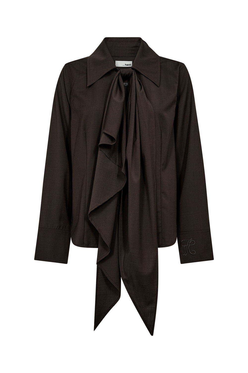 Atelier Taktil AT-Sinclair Scarf Shirt Shirts & Blouses 702 Coffee Bean