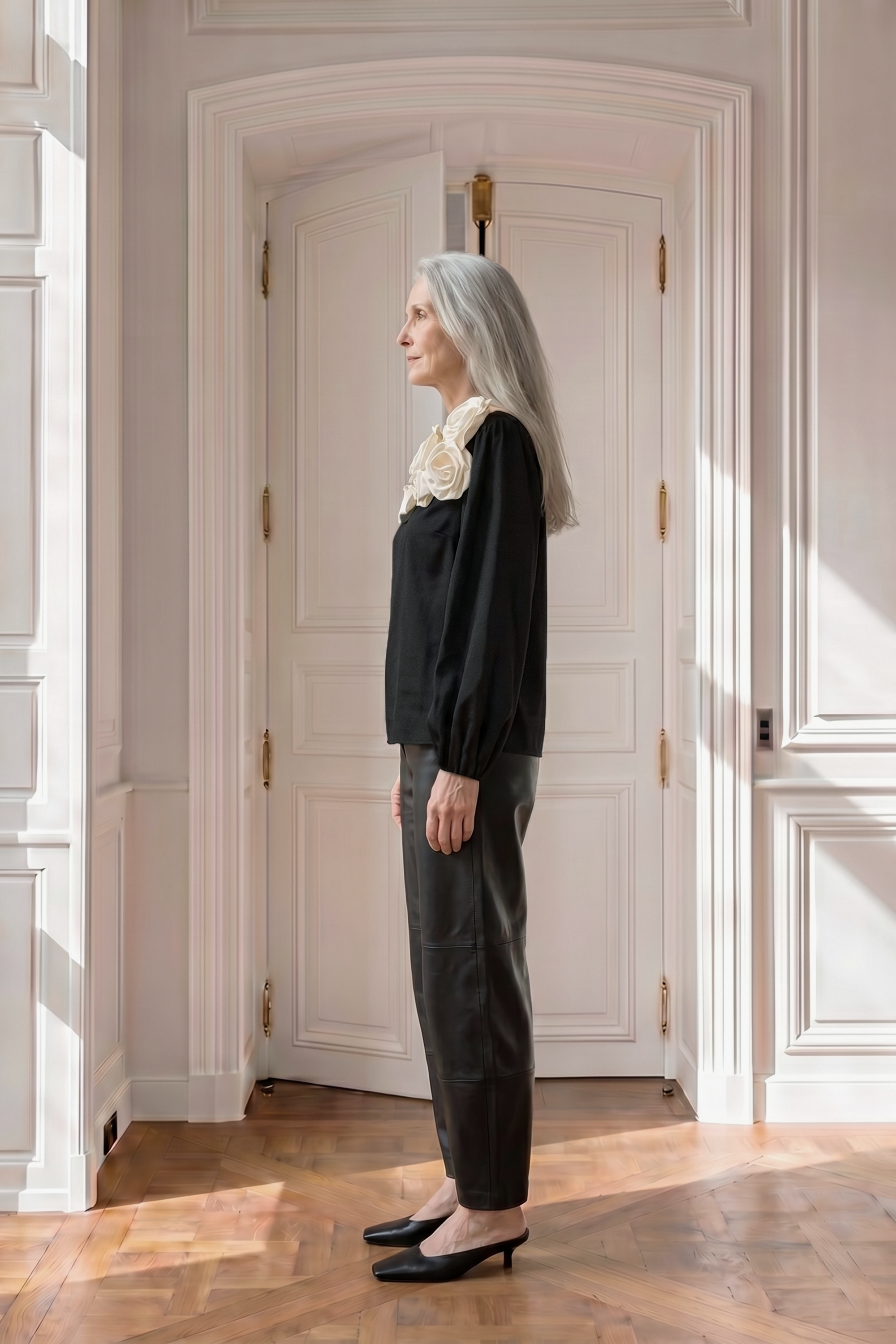 Atelier Taktil AT-Skye Offshoulder Blouse Shirts & Blouses 9 Black