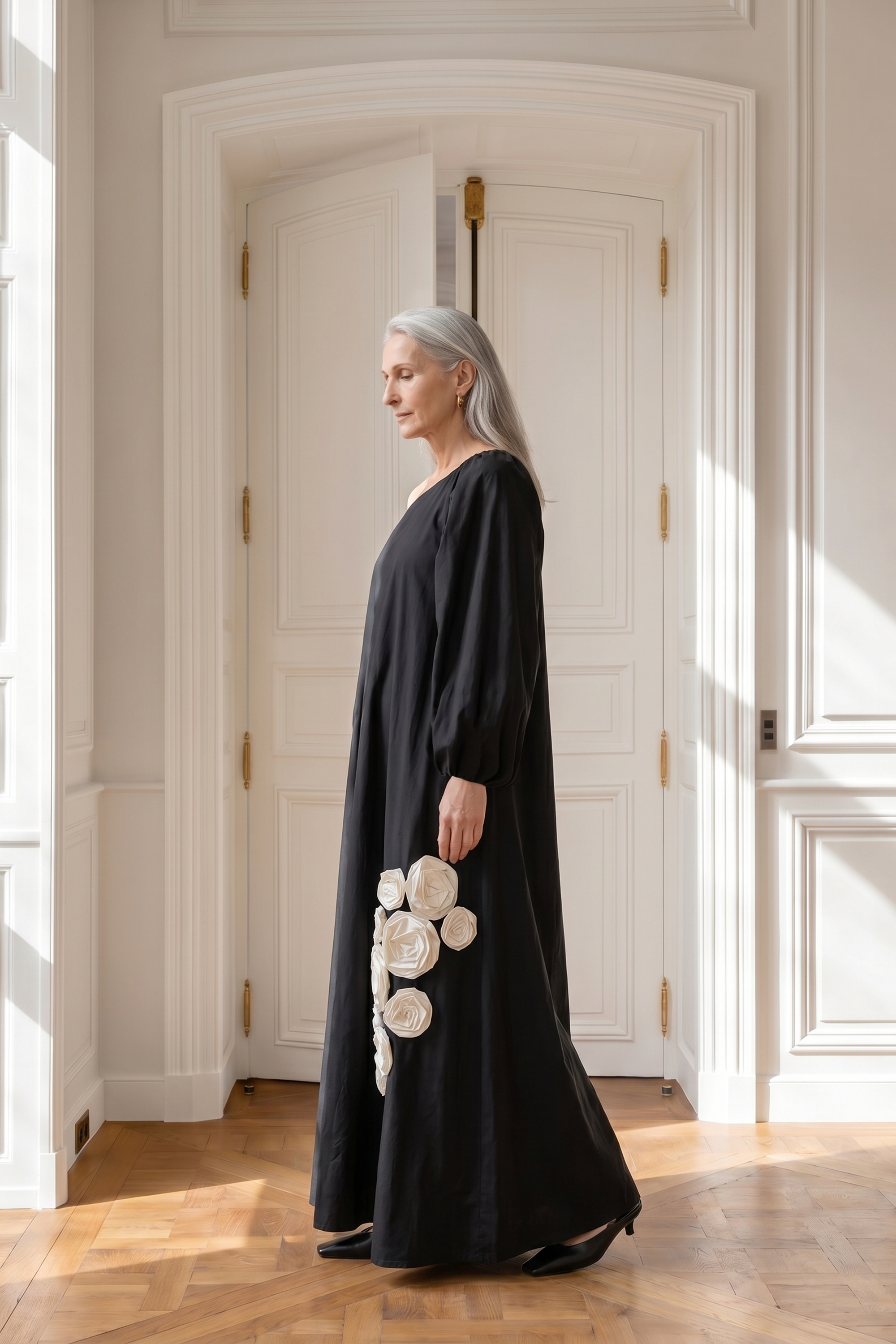 Atelier Taktil AT-Skye Offshoulder Maxidress Dresses 9 Black