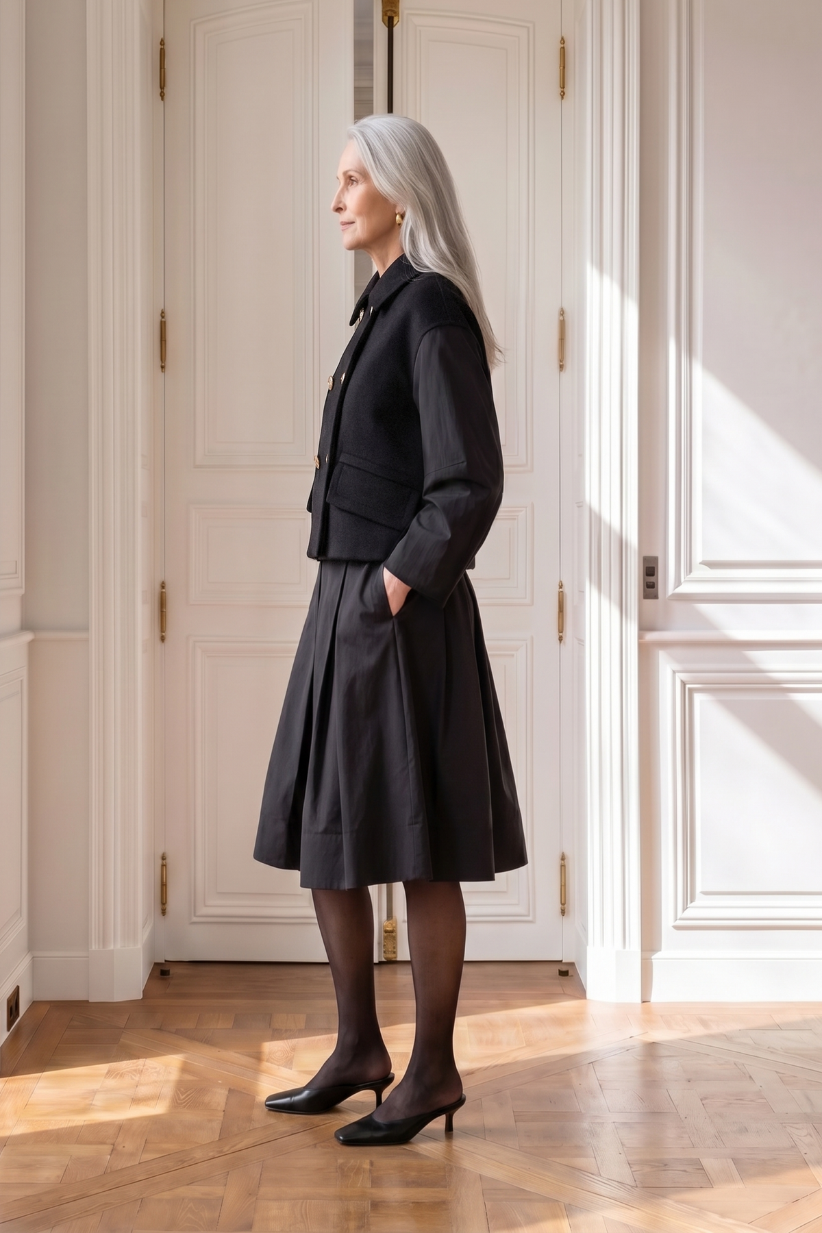 Atelier Taktil AT-Skye Short Skirt Skirt 9 Black