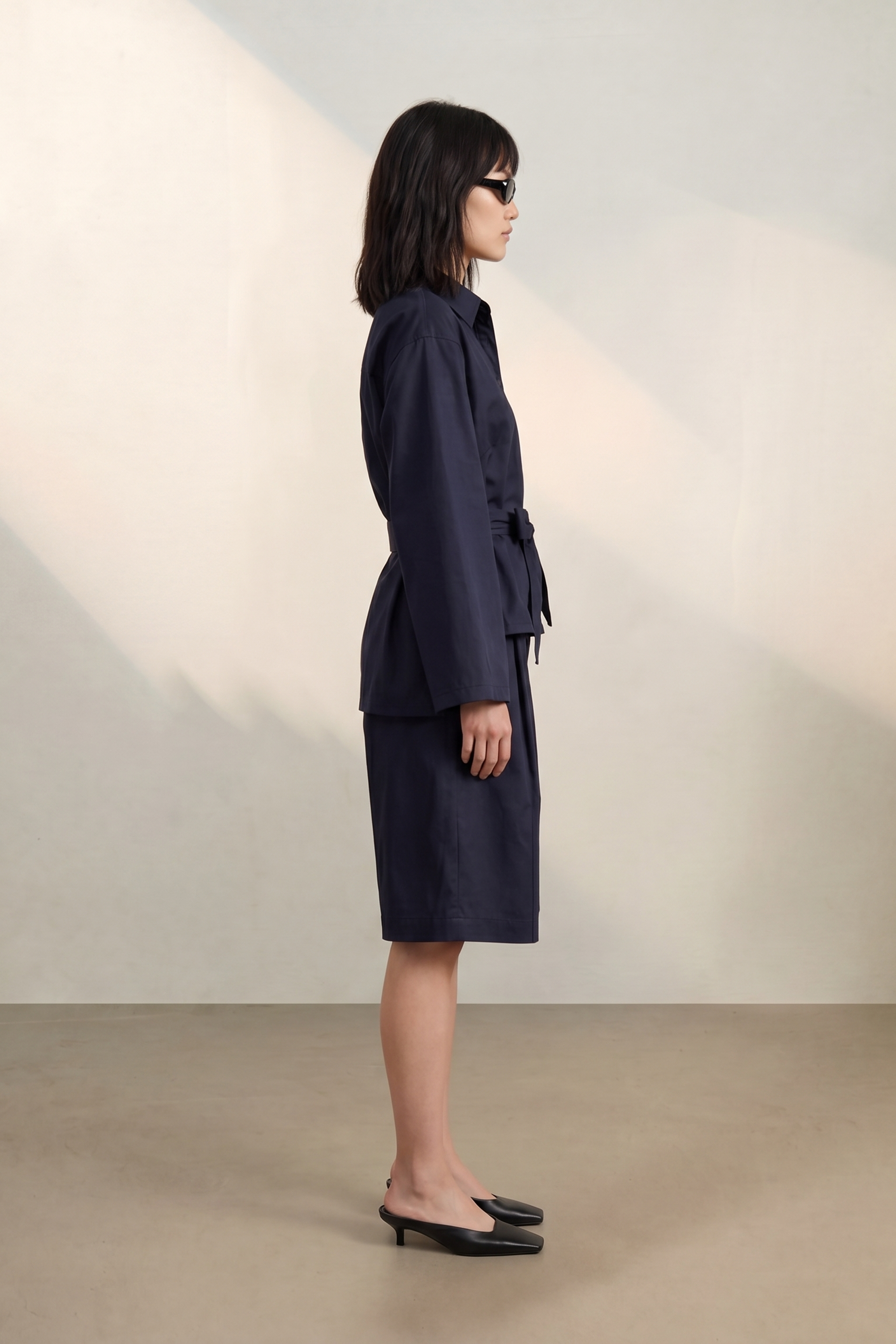 Atelier Taktil AT-Skylar Long Shorts Jeans & Pants 527 Deep Dark Navy
