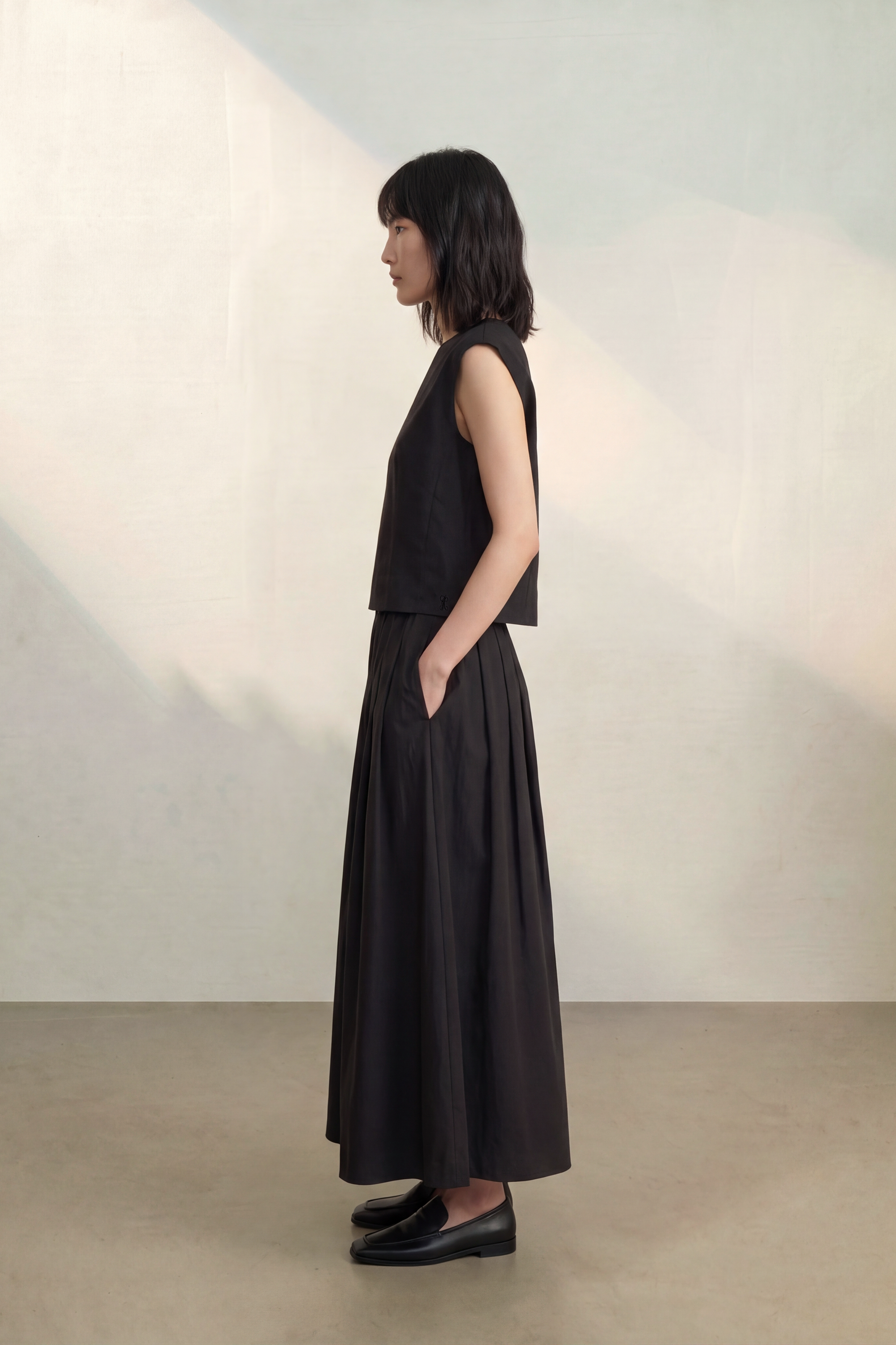 Atelier Taktil AT-Tania Sl. Top Shirts & Blouses 9 Black