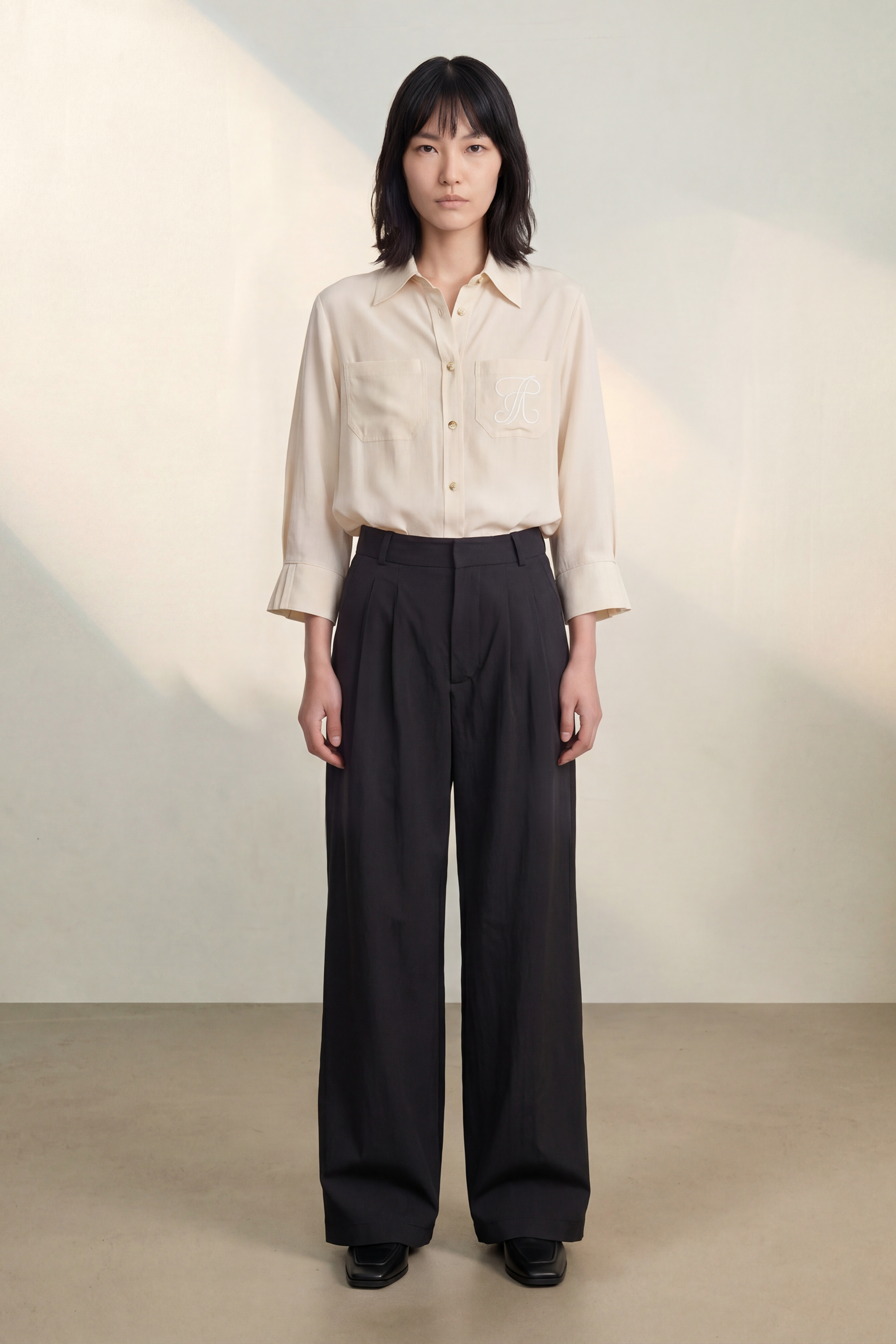 Atelier Taktil AT-Tania Tailored Pant Jeans & Pants 9 Black